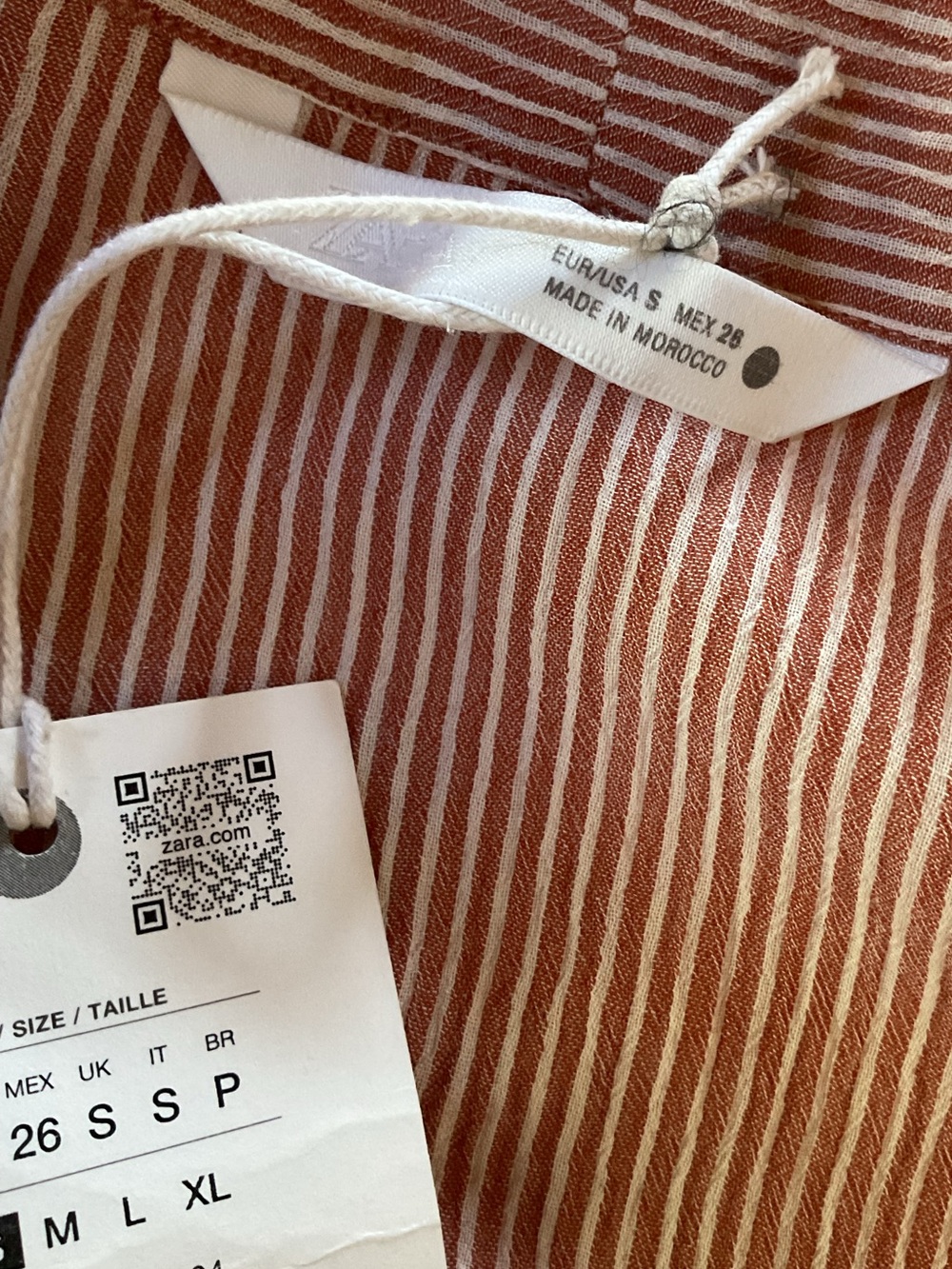 ZW COLLECTION STRIPED TIE SHIRT, small, New - Picture 7 of 7